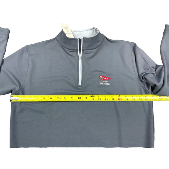 Peter Millar Golf Pullover Crown Sport US Open LACC 1/4 Zip S Gray MSRP $135 - Picture 5 of 12